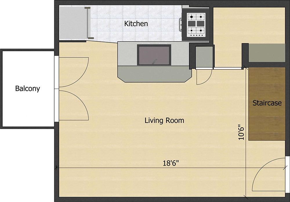 Le Parc Floor Plan Kruger 1 Bed 1 Bath